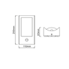 ^LED SMD WALL SENSOR LUMINAIRE 7W 350LM 170° 230V AC 3.000K DARK GREY CRI80 IP54 30.000HRS