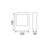 LUNOS 3W COB EPISTAR LED 3000K 230V GREY