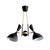 MORGAN CHANDELIER 2xE14 BLACK