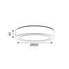 NETTO ROUND W CEIL. LED SLIM PANEL 50W 3000K 4000Lm 230V Φ600x40mm