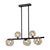 OLENA CHANDELIER 5xG9 HORIZONTAL BLACK