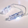 'PLASTIC CLIPS' 20 LED ΛΑΜΠΑΚ ΣΕΙΡΑ ΜΠΑΤΑΡ.(3xAA) ΨΥΧΡΟ ΛΕΥΚΟ IP20 285+30cm ΔΙΑΦΑΝ ΚΑΛΩΔ ΤΡΟΦΟΔ