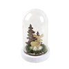 PLASTIC COVER CHRISTMAS MOTIFS ΕΛΑΦΙ 8 MINI LED ΛΑΜΠΑΚ ΜΠΑΤΑΡ(2xAAA) ΘΕΡΜΟ ΛΕΥΚΟ IP20 D12x18cm