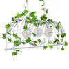 ® ACHILLEA 01647 Vintage Industrial Κρεμαστό Φωτιστικό Οροφής Τρίφωτο Λευκό Μεταλλικό Πλέγμα Μ85.5 x Π37.5 x Y38cm