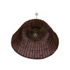 ® BAHAMAS 01369 Vintage Κρεμαστό Φωτιστικό Οροφής Μονόφωτο Καφέ Σκούρο Ξύλινο Ψάθινο Rattan Φ60 x Υ60cm