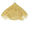 ® CHEOPE 01599 Vintage Κρεμαστό Φωτιστικό Οροφής Μονόφωτο Μπεζ Ξύλινο Ψάθινο Rattan Φ50 x Υ30cm