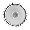 ® CLEO 01561 Vintage Industrial Κρεμαστό Φωτιστικό Οροφής Μονόφωτο Μαύρο Μεταλλικό Πλέγμα και Υφασμάτινο Εσωτερικό Καπέλο Φ20 x Υ90cm