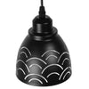 ® CLOUD 01482 Μοντέρνο Κρεμαστό Φωτιστικό Οροφής Μονόφωτο Μεταλλικό Μαύρο Λευκό Καμπάνα Φ13 x Υ14cm