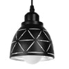 ® COOLIE 01475 Μοντέρνο Κρεμαστό Φωτιστικό Οροφής Μονόφωτο Μεταλλικό Μαύρο Λευκό Καμπάνα Φ13 x Υ14cm