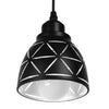 ® COOLIE 01475 Μοντέρνο Κρεμαστό Φωτιστικό Οροφής Μονόφωτο Μεταλλικό Μαύρο Λευκό Καμπάνα Φ13 x Υ14cm