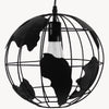 ® EARTH 01205 Vintage Industrial Κρεμαστό Φωτιστικό Οροφής Μονόφωτο Μαύρο Μεταλλικό Πλέγμα Φ30 x Υ30cm