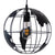 ® EARTH 01205 Vintage Industrial Κρεμαστό Φωτιστικό Οροφής Μονόφωτο Μαύρο Μεταλλικό Πλέγμα Φ30 x Υ30cm