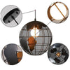 ® EARTH 01205 Vintage Industrial Κρεμαστό Φωτιστικό Οροφής Μονόφωτο Μαύρο Μεταλλικό Πλέγμα Φ30 x Υ30cm