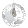 ® EARTH 30CM 01382 Vintage Industrial Κρεμαστό Φωτιστικό Οροφής Μονόφωτο Λευκό Μεταλλικό Πλέγμα Φ30 x Υ30cm - ecoinn.gr