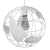 ® EARTH 30CM 01382 Vintage Industrial Κρεμαστό Φωτιστικό Οροφής Μονόφωτο Λευκό Μεταλλικό Πλέγμα Φ30 x Υ30cm - ecoinn.gr
