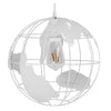 ® EARTH 30CM 01382 Vintage Industrial Κρεμαστό Φωτιστικό Οροφής Μονόφωτο Λευκό Μεταλλικό Πλέγμα Φ30 x Υ30cm - ecoinn.gr