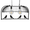 ® FACET 01643 Vintage Industrial Κρεμαστό Φωτιστικό Οροφής Δίφωτο Μαύρο Μεταλλικό Πλέγμα Μ73.6 x Π37.5 x Y38cm