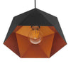 ® HEXAGON 01194 Μοντέρνο Κρεμαστό Φωτιστικό Οροφής Μονόφωτο Μαύρο Χρυσό Μεταλλικό Καμπάνα Φ25 x Υ15cm