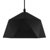® HEXAGON 01194 Μοντέρνο Κρεμαστό Φωτιστικό Οροφής Μονόφωτο Μαύρο Χρυσό Μεταλλικό Καμπάνα Φ25 x Υ15cm