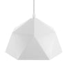 ® HEXAGON 01377 Μοντέρνο Κρεμαστό Φωτιστικό Οροφής Μονόφωτο Λευκό Χρυσό Μεταλλικό Καμπάνα Φ25 x Υ15cm