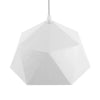 ® HEXAGON 01377 Μοντέρνο Κρεμαστό Φωτιστικό Οροφής Μονόφωτο Λευκό Χρυσό Μεταλλικό Καμπάνα Φ25 x Υ15cm