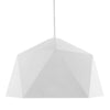 ® HEXAGON 01378 Μοντέρνο Κρεμαστό Φωτιστικό Οροφής Μονόφωτο Λευκό Χρυσό Μεταλλικό Καμπάνα Φ46 x Υ25cm