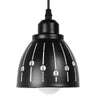 ® HUNTON 01476 Μοντέρνο Κρεμαστό Φωτιστικό Οροφής Μονόφωτο Μεταλλικό Μαύρο Λευκό Καμπάνα Φ13 x Υ14cm