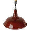 ® ISCAR 01410 Vintage Industrial Κρεμαστό Φωτιστικό Οροφής Μονόφωτο Μπορντό Κόκκινο Λευκό Μεταλλικό Καμπάνα Πλέγμα με Μπεζ Σχοινί Φ36 x Υ31cm - ecoinn.gr