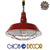 ® ISCAR 01410 Vintage Industrial Κρεμαστό Φωτιστικό Οροφής Μονόφωτο Μπορντό Κόκκινο Λευκό Μεταλλικό Καμπάνα Πλέγμα με Μπεζ Σχοινί Φ36 x Υ31cm - ecoinn.gr