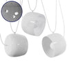 ® JASPER 01376 SET 3 Μοντέρνα Κρεμαστά Φωτιστικά Οροφής Μονόφωτα Λευκά Μεταλλικά Καμπάνα Φ25 x Υ22cm