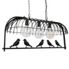 ® JUDE 01646 Vintage Industrial Κρεμαστό Φωτιστικό Οροφής Τρίφωτο Μαύρο Μεταλλικό Πλέγμα Μ85.5 x Π37.5 x Y38cm