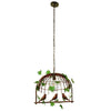 ® LIBELLULA 01642 Vintage Industrial Κρεμαστό Φωτιστικό Οροφής Μονόφωτο Καφέ Σκουριά Μεταλλικό Πλέγμα Μ48.5 x Π42 x Y37.5cm