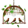 ® LIBELLULA 01642 Vintage Industrial Κρεμαστό Φωτιστικό Οροφής Μονόφωτο Καφέ Σκουριά Μεταλλικό Πλέγμα Μ48.5 x Π42 x Y37.5cm
