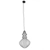 ® LILY 01558 Vintage Industrial Κρεμαστό Φωτιστικό Οροφής Μονόφωτο Μαύρο Μεταλλικό Πλέγμα και Υφασμάτινο Εσωτερικό Καπέλο Φ40 x Υ60cm