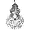 ® LILY 01558 Vintage Industrial Κρεμαστό Φωτιστικό Οροφής Μονόφωτο Μαύρο Μεταλλικό Πλέγμα και Υφασμάτινο Εσωτερικό Καπέλο Φ40 x Υ60cm