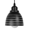 ® LINE STARS 01483 Μοντέρνο Κρεμαστό Φωτιστικό Οροφής Μονόφωτο Μεταλλικό Μαύρο Λευκό Καμπάνα Φ13 x Υ14cm