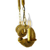 ® LUXOR 01598 Vintage Κρεμαστό Φωτιστικό Οροφής Τρίφωτο Χρυσό Μεταλλικό με Μπεζ Σχοινί Μ75 x Π13 x Y18cm