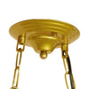 ® LUXOR 01598 Vintage Κρεμαστό Φωτιστικό Οροφής Τρίφωτο Χρυσό Μεταλλικό με Μπεζ Σχοινί Μ75 x Π13 x Y18cm