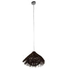 ® MAGIE 01600 Vintage Κρεμαστό Φωτιστικό Οροφής Μονόφωτο Καφέ Σκούρο Ξύλινο Ψάθινο Rattan Φ50 x Υ30cm