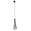 ® NELLY 01560 Vintage Industrial Κρεμαστό Φωτιστικό Οροφής Μονόφωτο Μαύρο Μεταλλικό Πλέγμα και Υφασμάτινο Εσωτερικό Καπέλο Φ25 x Υ67cm