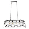 ® NEST 01255 Vintage Industrial Κρεμαστό Φωτιστικό Οροφής Πολύφωτο Mαύρο Μεταλλικό Πλέγμα Μ105 x Π36.5 x Y37cm