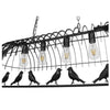 ® NEST 01255 Vintage Industrial Κρεμαστό Φωτιστικό Οροφής Πολύφωτο Mαύρο Μεταλλικό Πλέγμα Μ105 x Π36.5 x Y37cm