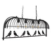 ® NEST 01255 Vintage Industrial Κρεμαστό Φωτιστικό Οροφής Πολύφωτο Mαύρο Μεταλλικό Πλέγμα Μ105 x Π36.5 x Y37cm