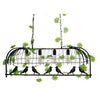 ® NEST 01255 Vintage Industrial Κρεμαστό Φωτιστικό Οροφής Πολύφωτο Mαύρο Μεταλλικό Πλέγμα Μ105 x Π36.5 x Y37cm