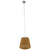 ® PLAYROOM 01332 Vintage Κρεμαστό Φωτιστικό Οροφής Μονόφωτο Μπεζ Ξύλινο Ψάθινο Rattan Φ32 x Υ27cm