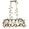 ® SANCTUM 01402 Vintage Industrial Κρεμαστό Φωτιστικό Οροφής Πολύφωτο Καφέ Σκουριά Μεταλλικό Πλέγμα Μ105 x Π36.5 x Y37cm