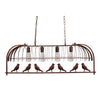 ® SANCTUM 01402 Vintage Industrial Κρεμαστό Φωτιστικό Οροφής Πολύφωτο Καφέ Σκουριά Μεταλλικό Πλέγμα Μ105 x Π36.5 x Y37cm