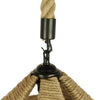® SOLITARIO 01606 Vintage Κρεμαστό Φωτιστικό Οροφής Μονόφωτο Μπεζ Καμπάνα με Σχοινί Φ36 x Υ30cm