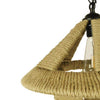 ® SOLITARIO 01606 Vintage Κρεμαστό Φωτιστικό Οροφής Μονόφωτο Μπεζ Καμπάνα με Σχοινί Φ36 x Υ30cm