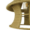 ® SOLITARIO 01606 Vintage Κρεμαστό Φωτιστικό Οροφής Μονόφωτο Μπεζ Καμπάνα με Σχοινί Φ36 x Υ30cm